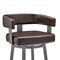 Armen Living Lorin 26" Counter Height Swivel Bar Stool in Java Finish and Chocolate Faux Leather LCLRBAJVCHO26 - alternate 7